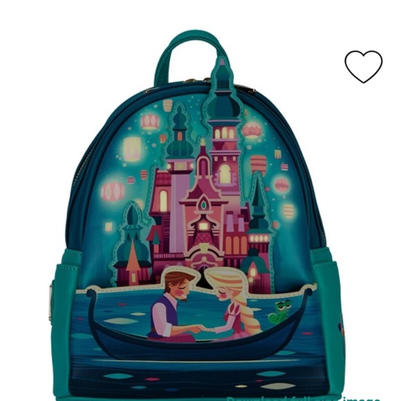 NWT Loungefly DisneyTangled Rapunzel Glow inthe DarkCastle Mini Backpack - Picture 7 of 8